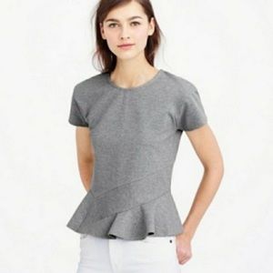 JCrew Gray peplum top
